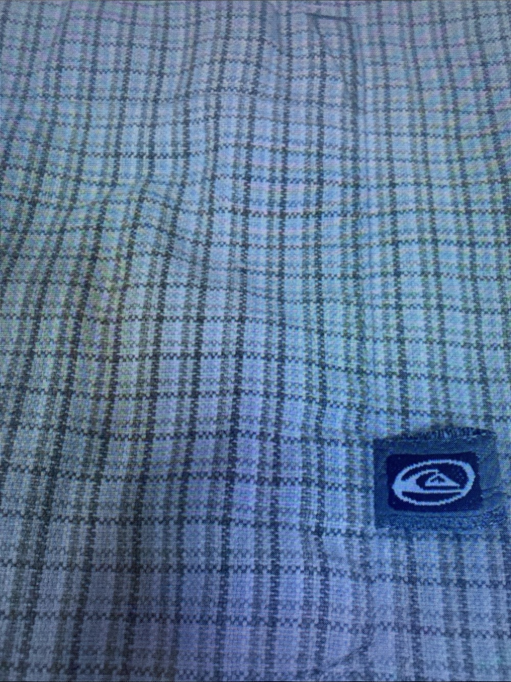 Light Blue Plaid Men's Button-Up Shirt - Picture 4 of 4